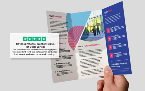 folded leaflets from instantprint