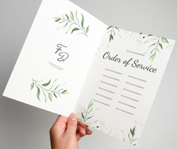 folded orders of service