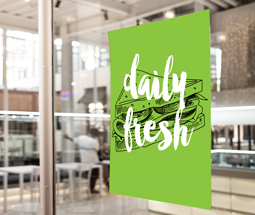 Sandwich Poster Print on Window Instantprint