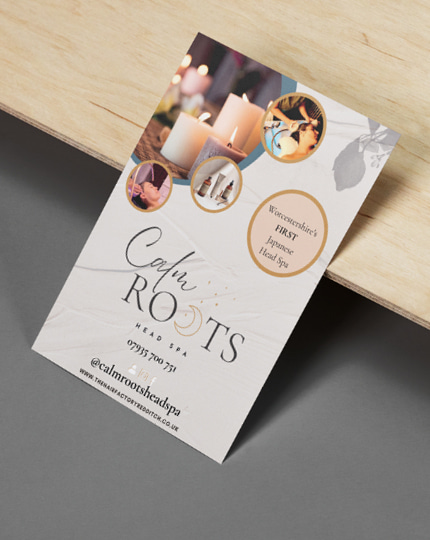 Calm roots customer flyer and leaflet printing artwork