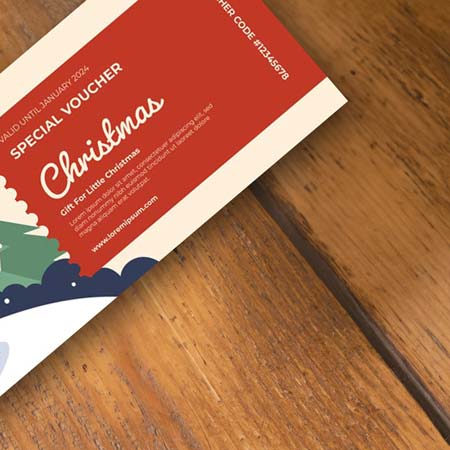 Christmas Vouchers instantprint printing