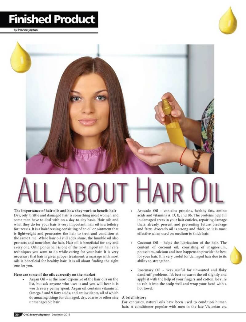 hair magazine advert article layout