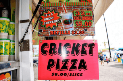 event food vendor sign on correx board
