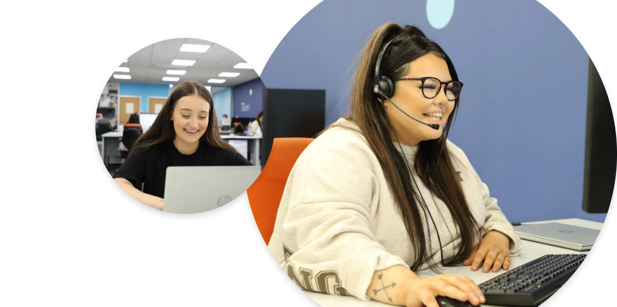 A sample of print products including flyers, posters and business cards advertising a range of businesses.